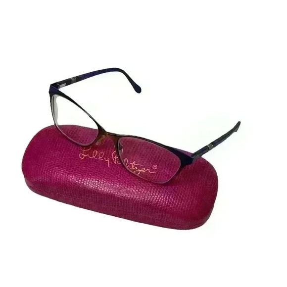 Lilly Pulitzer Eyeglasses BR Ryder Frames 52 [] 16 135 Flex Hinges Cooper & Blue - Picture 1 of 9